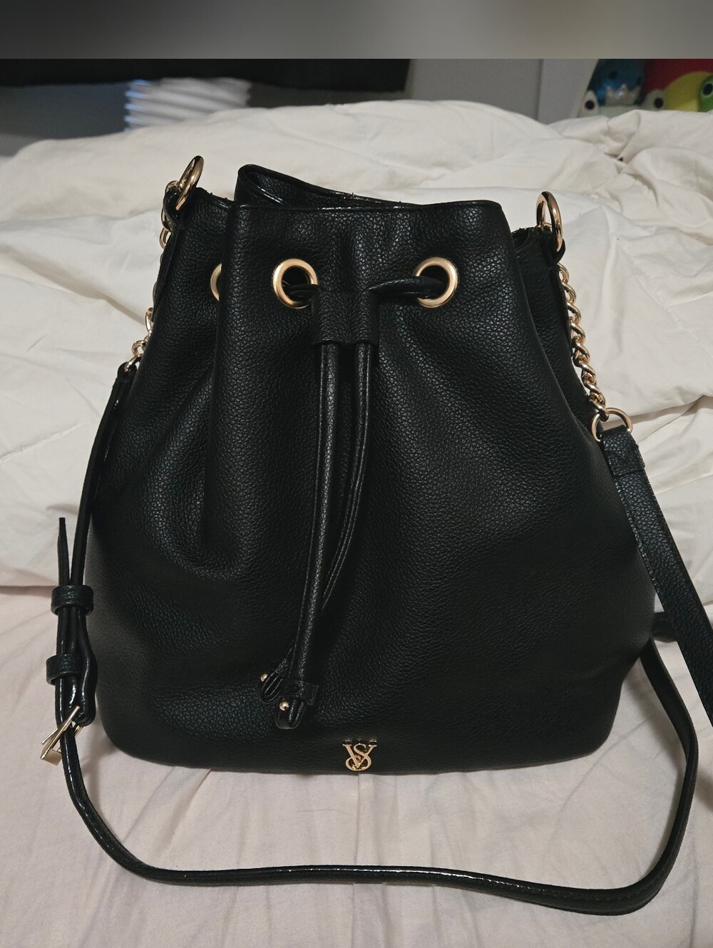 Victoria Secret Bucket Bag with Gold Hardware